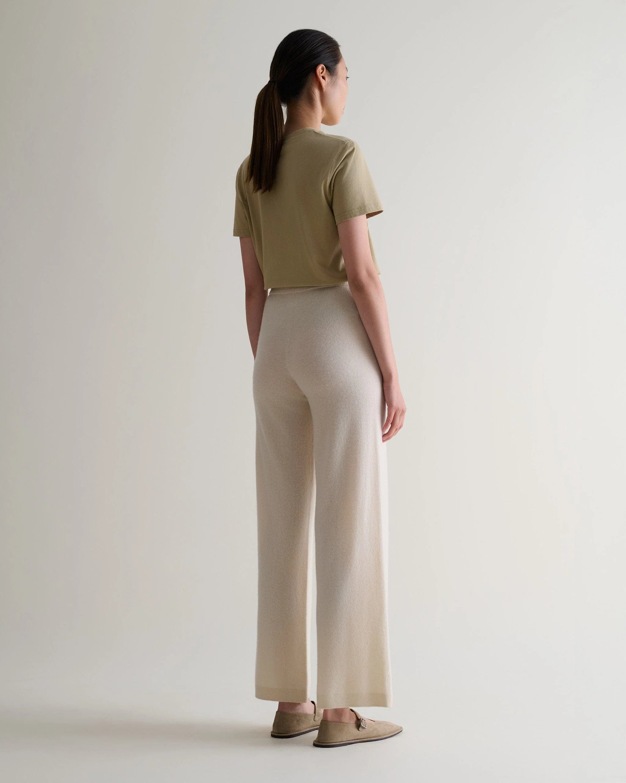 Women's Finest Cashmere Wide-Leg Trousers