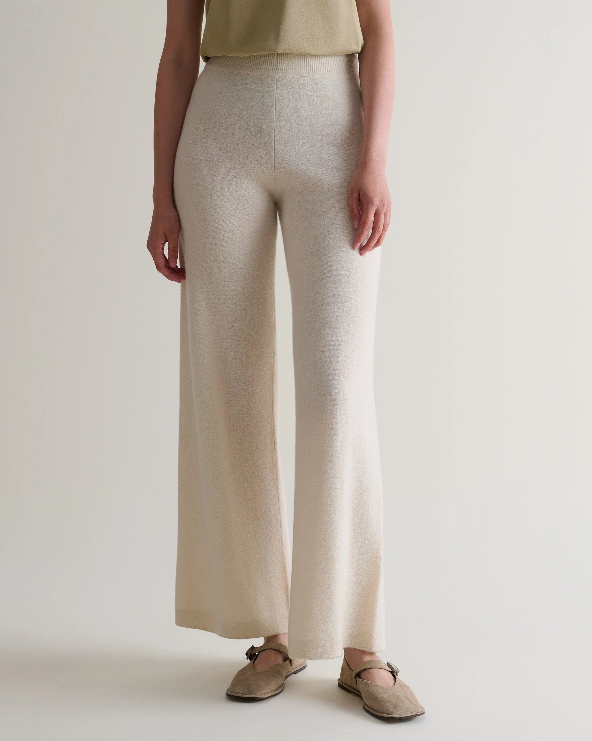 Women's Finest Cashmere Wide-Leg Trousers