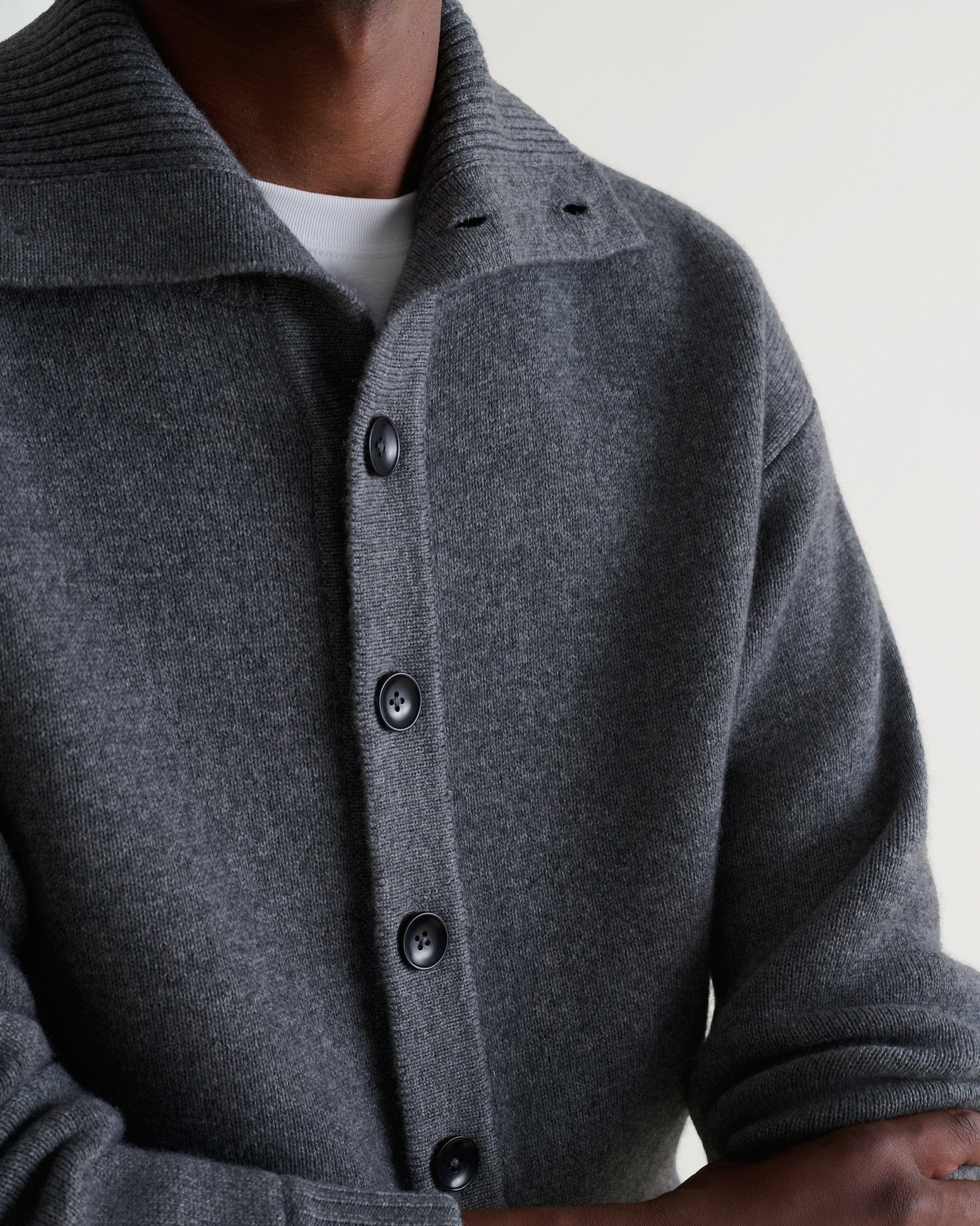 Men's Cashmere Merino Buttoned Cardigan