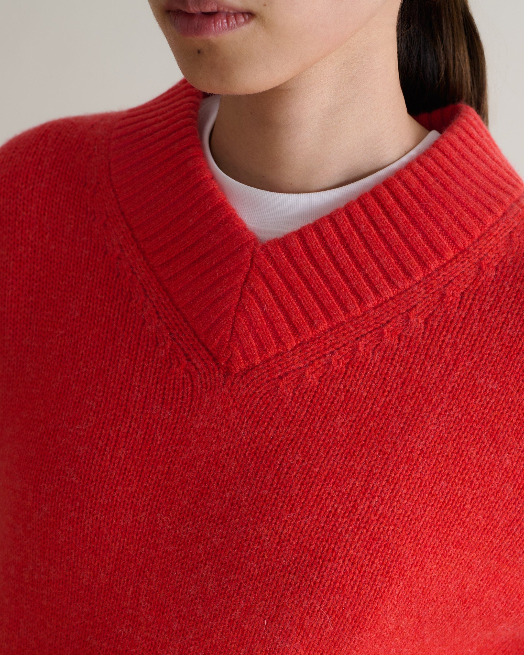Women's Cashmere Merino V Neck Jumper