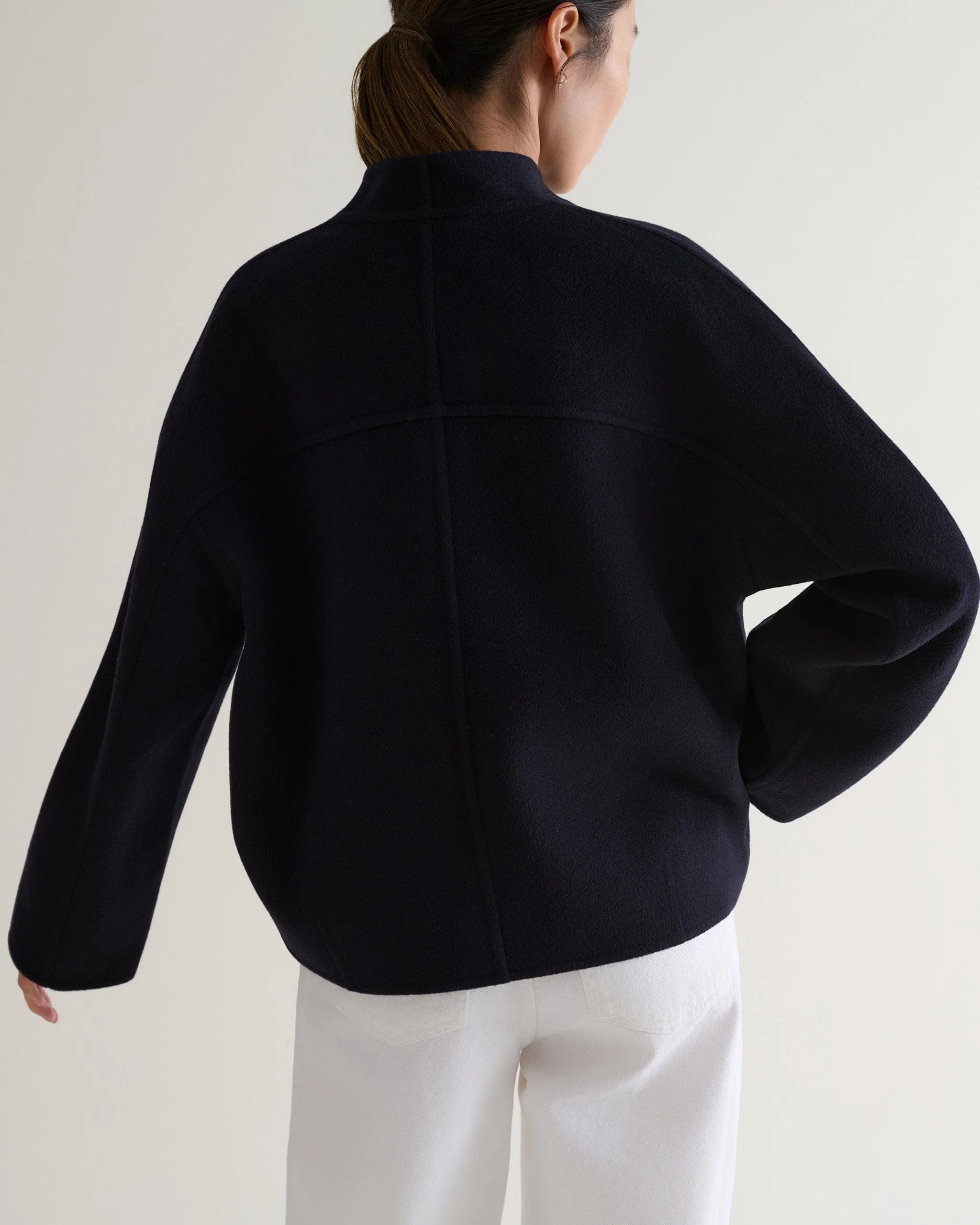 Women's Cashmere Wool Double Faced Scarf Jacket