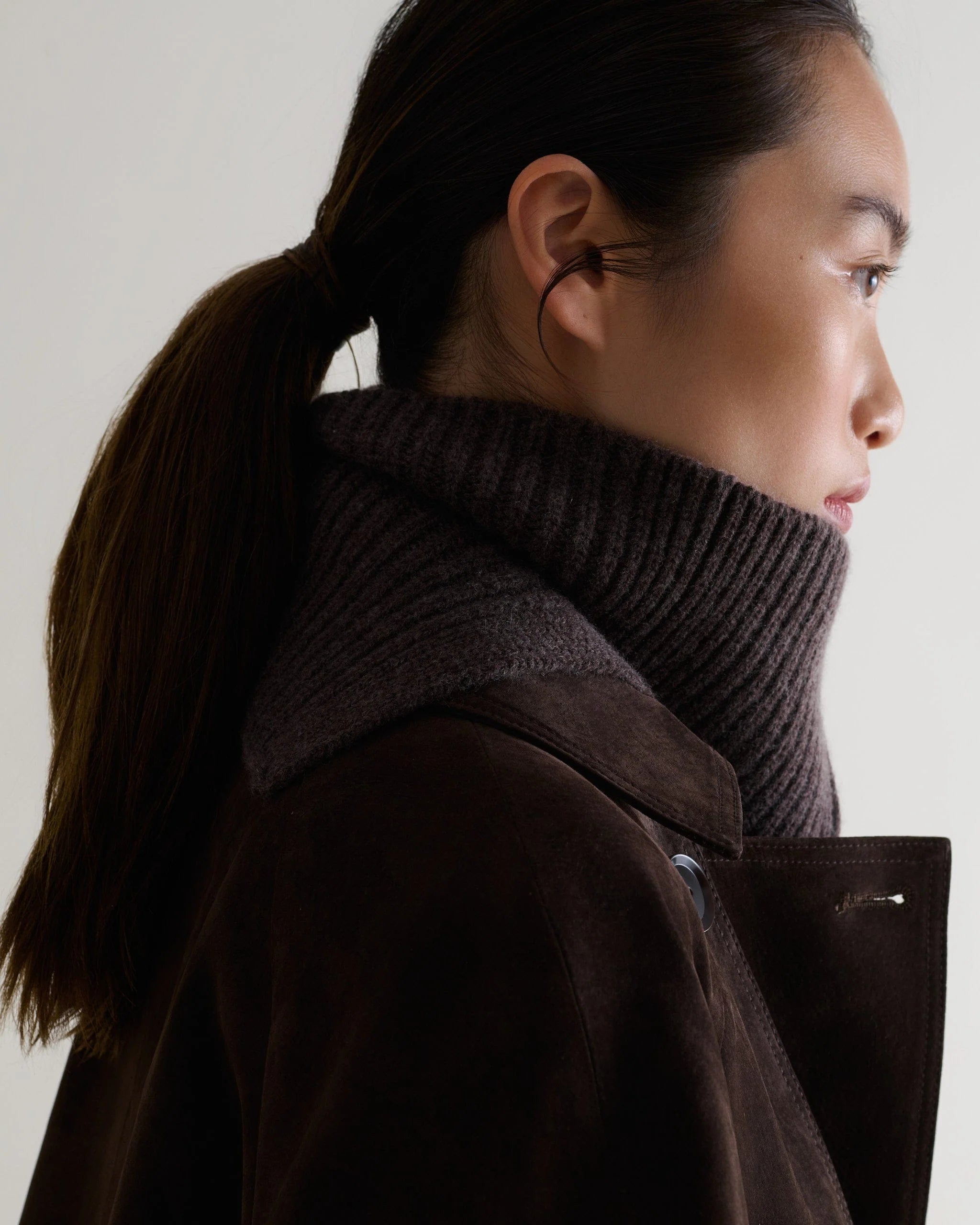 Cashmere Merino Ribbed Collar