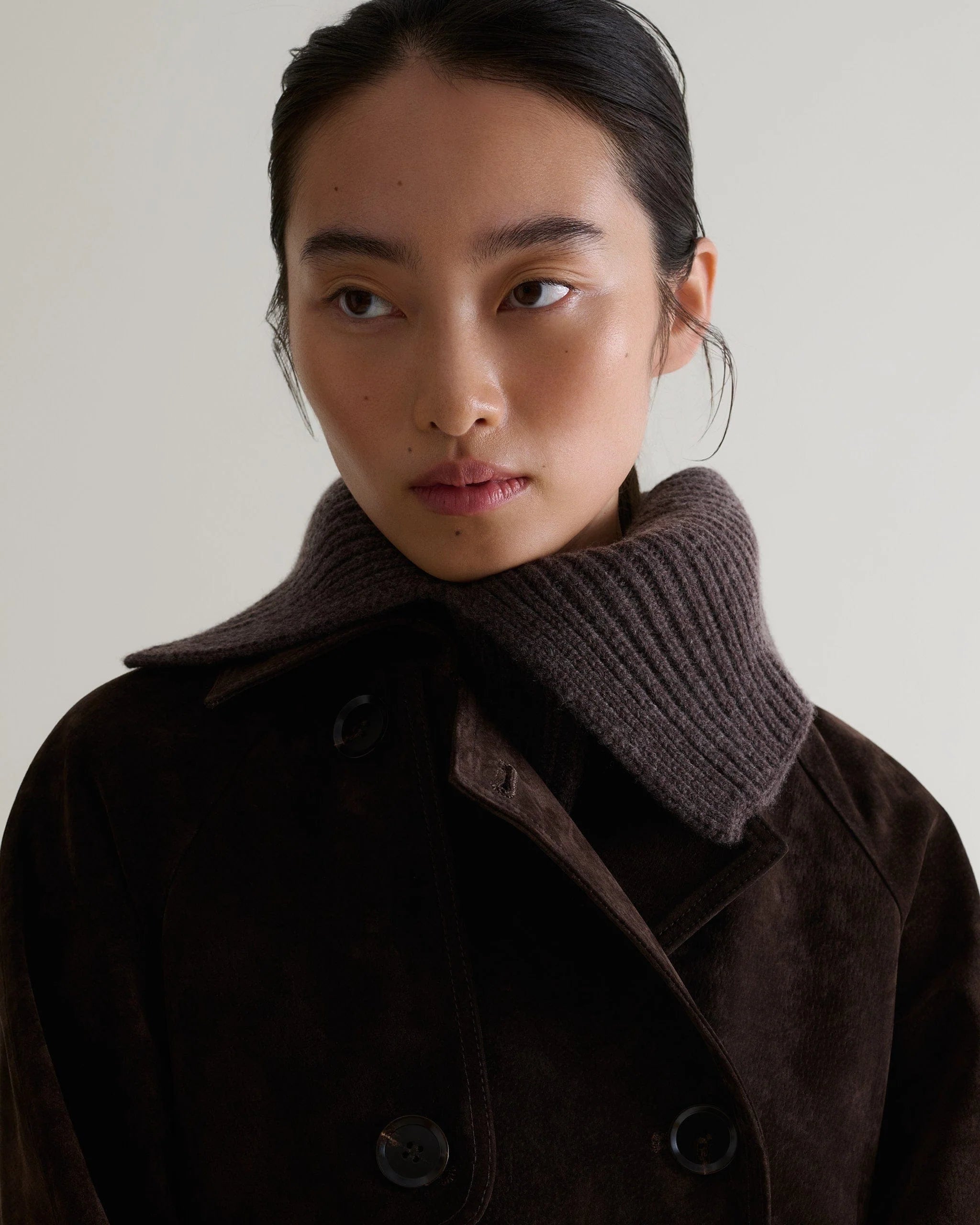 Cashmere Merino Ribbed Collar